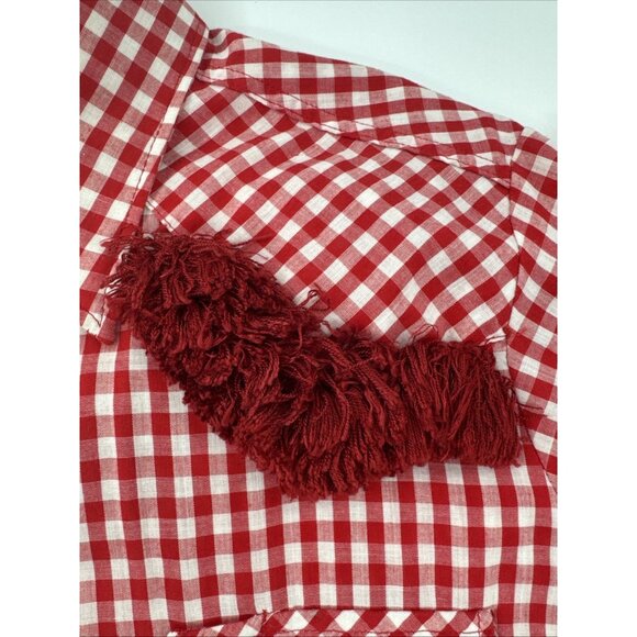 Vintage Sears Western Wear Cowboy Shirt Mens XL Red Rockabilly Pearl Snap Fringe - Picture 8 of 16